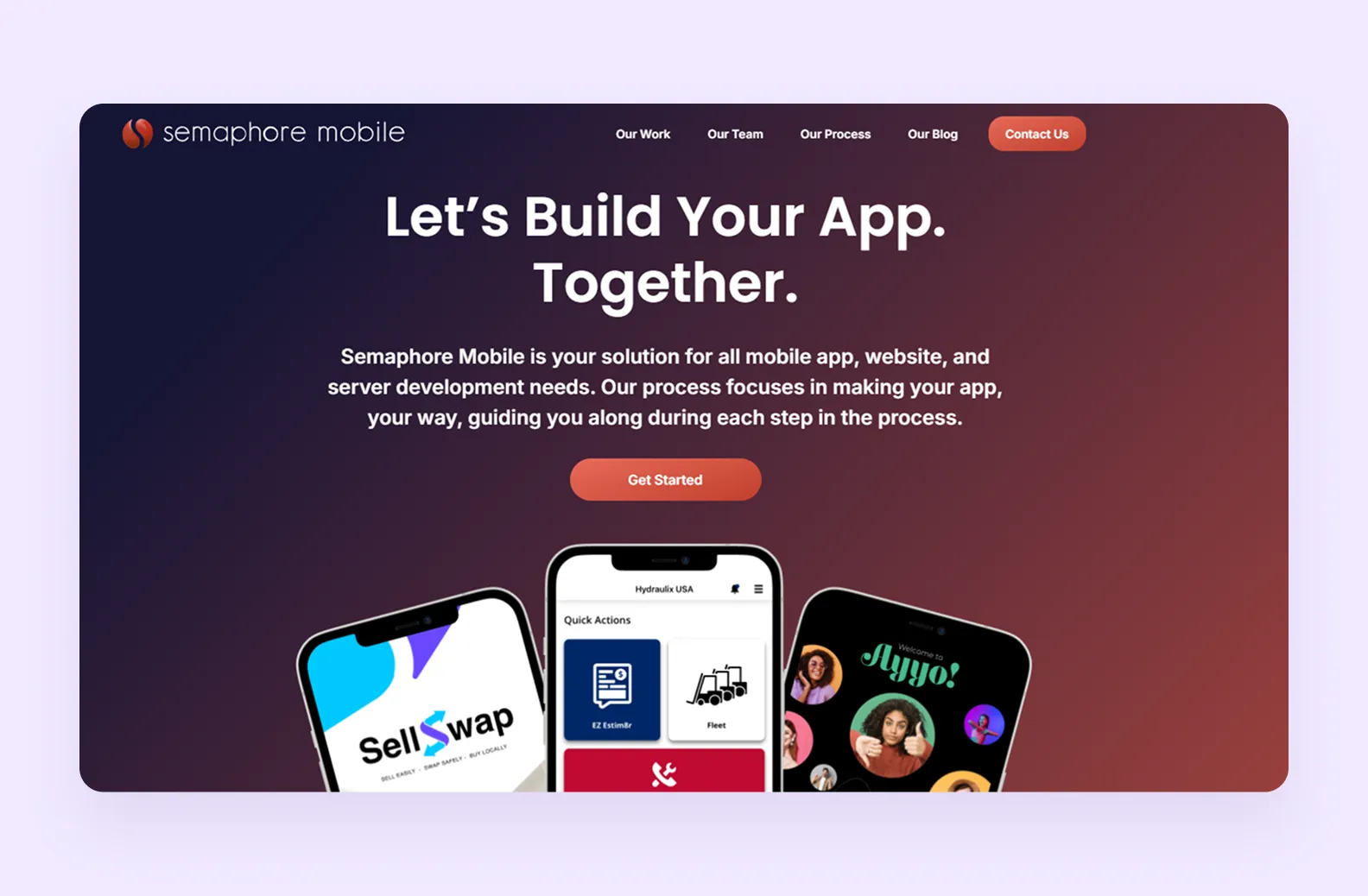 Semaphore Mobile main page