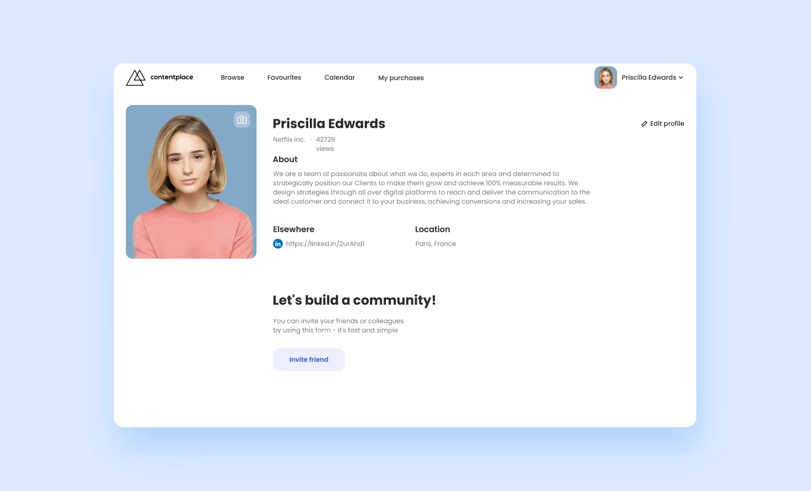 Экраны приложения Contentplace