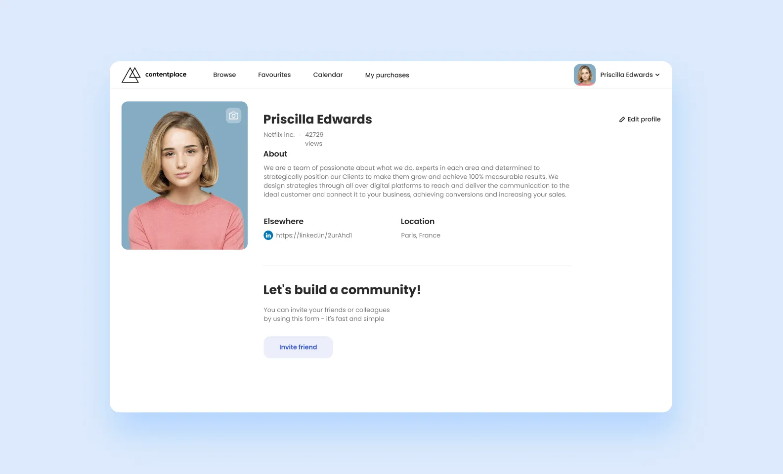 Экраны приложения Contentplace