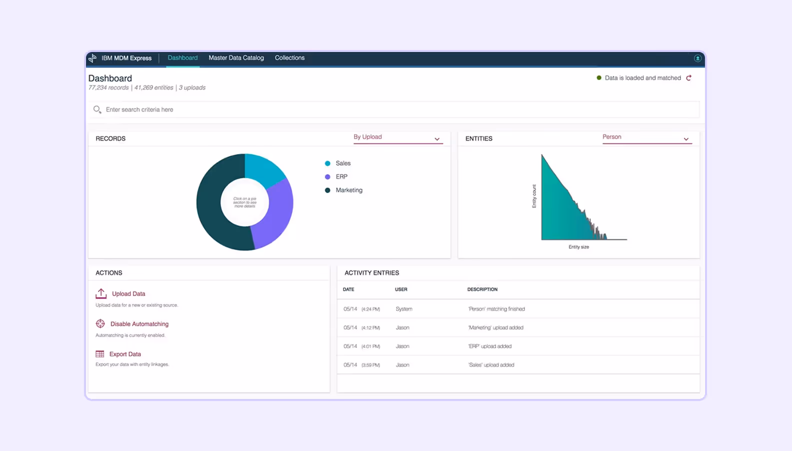 Интерфейс IBM InfoSphere Master Data Management