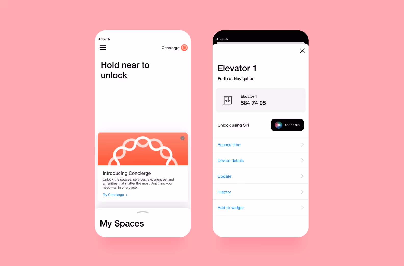 Экраны из приложения Latch