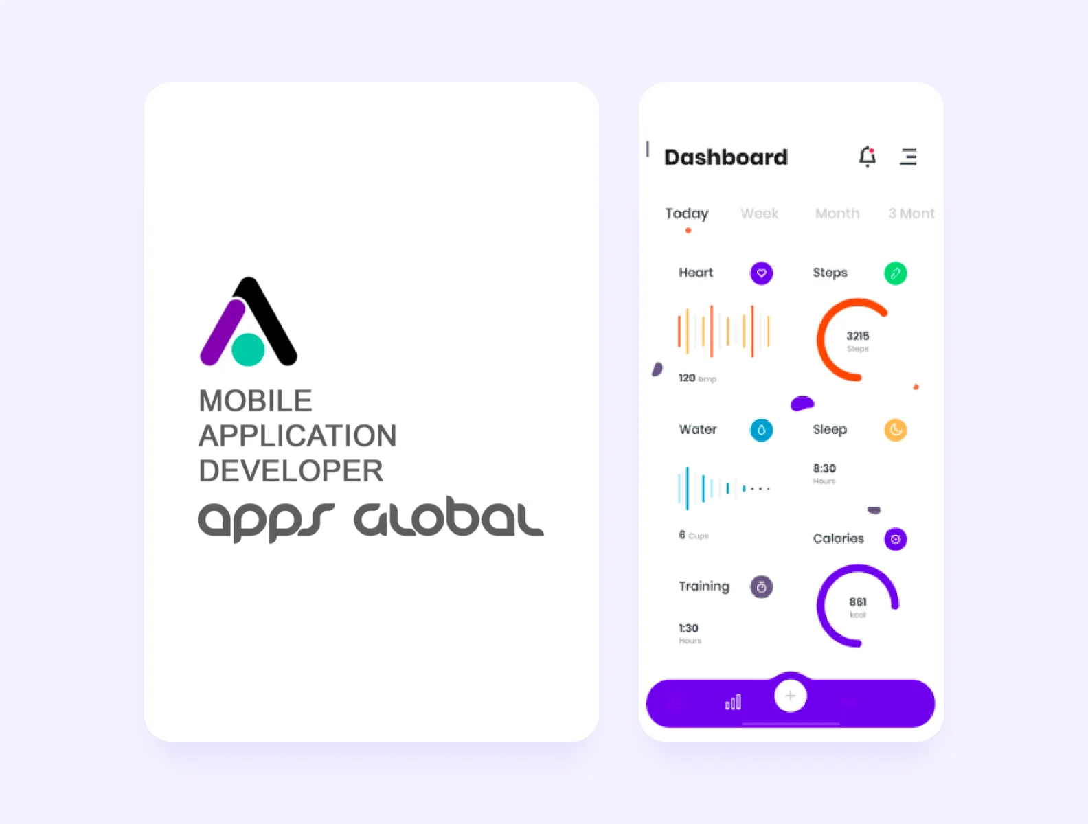 Логотип и дашборд из приложения Apps Global