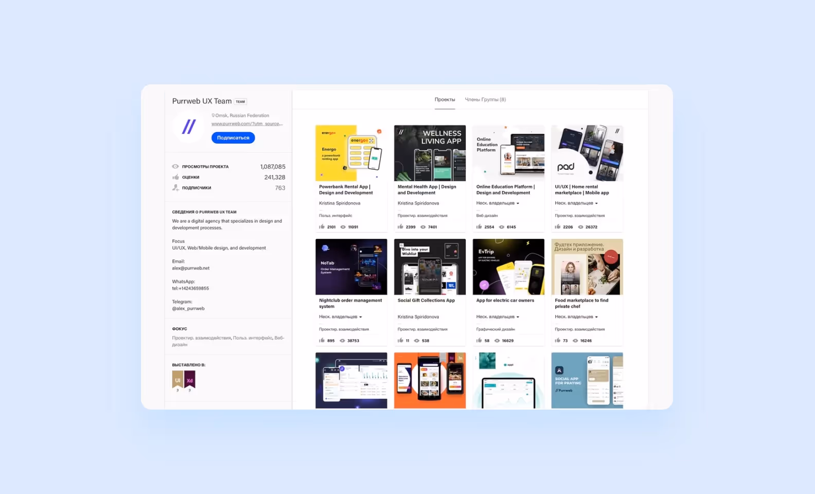 профиль Purrweb на Upwork