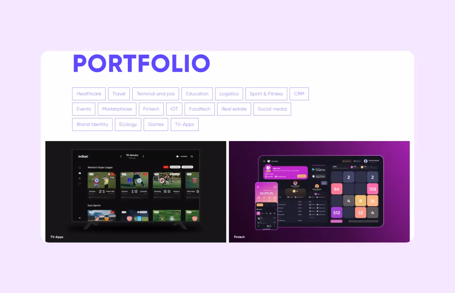 Purrweb’s portfolio