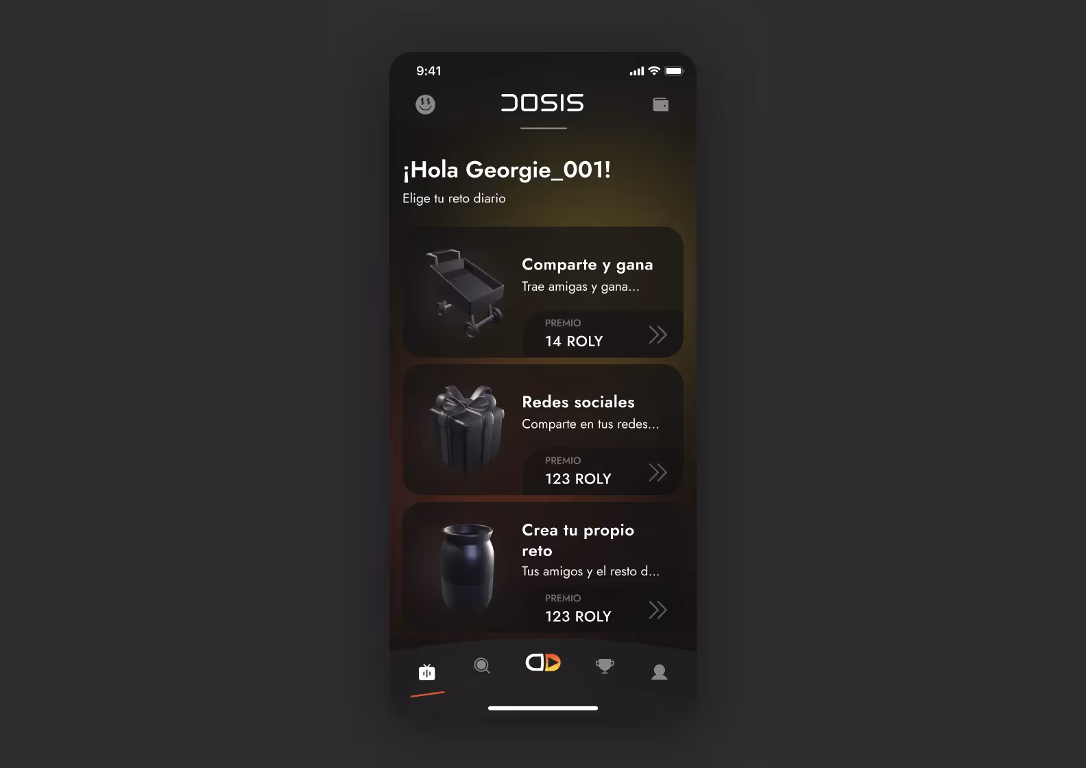 In-app gamification in Dosis