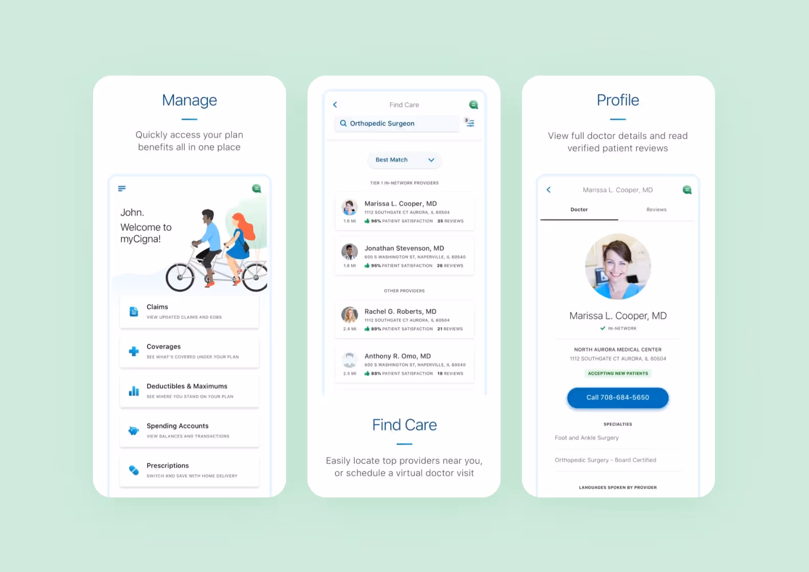 MyCigna health insurance application