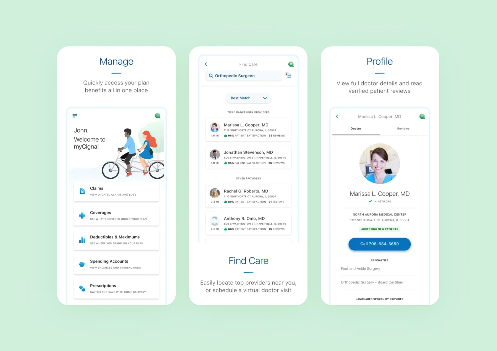 MyCigna health insurance application