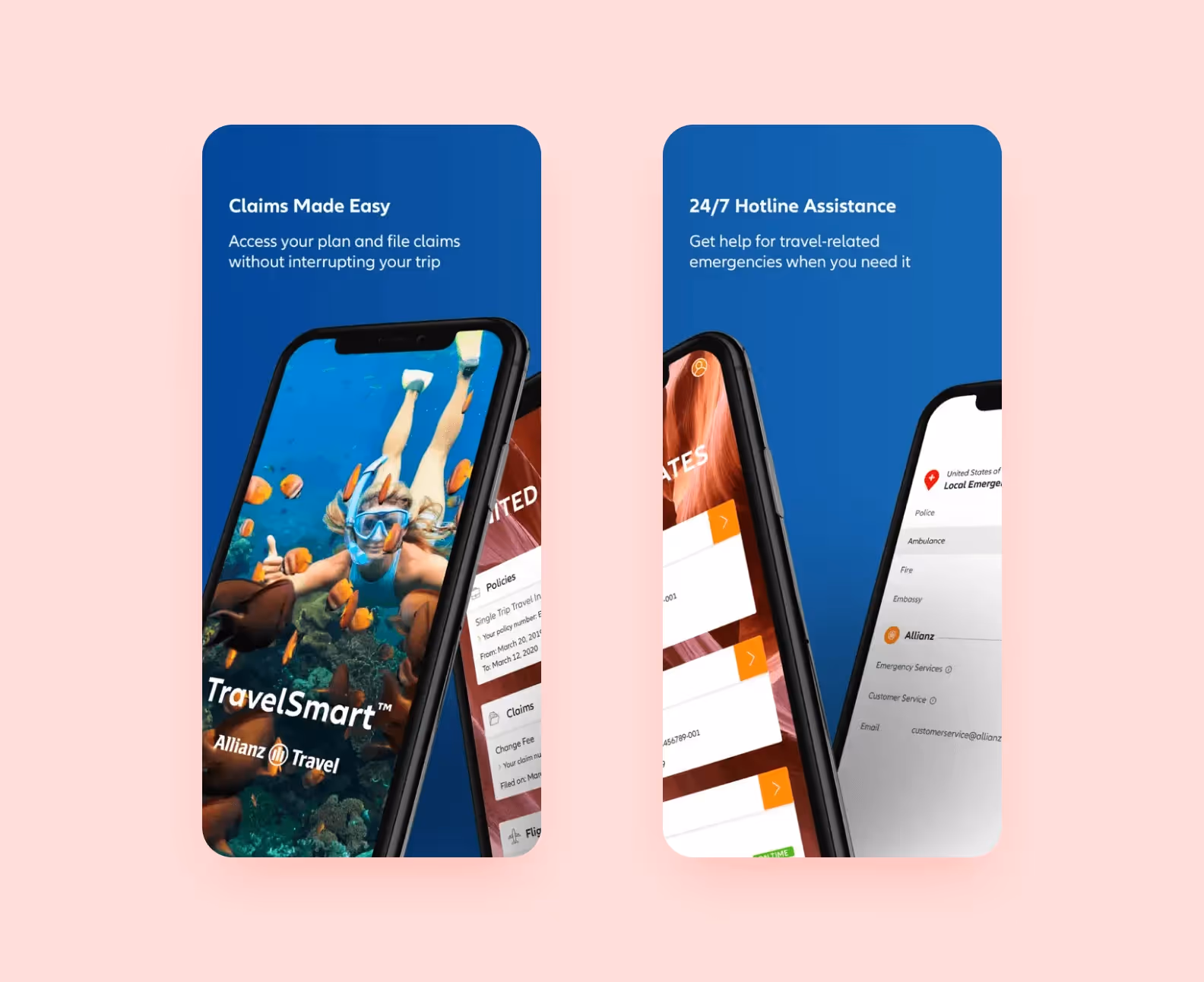 TravelSmart app screens