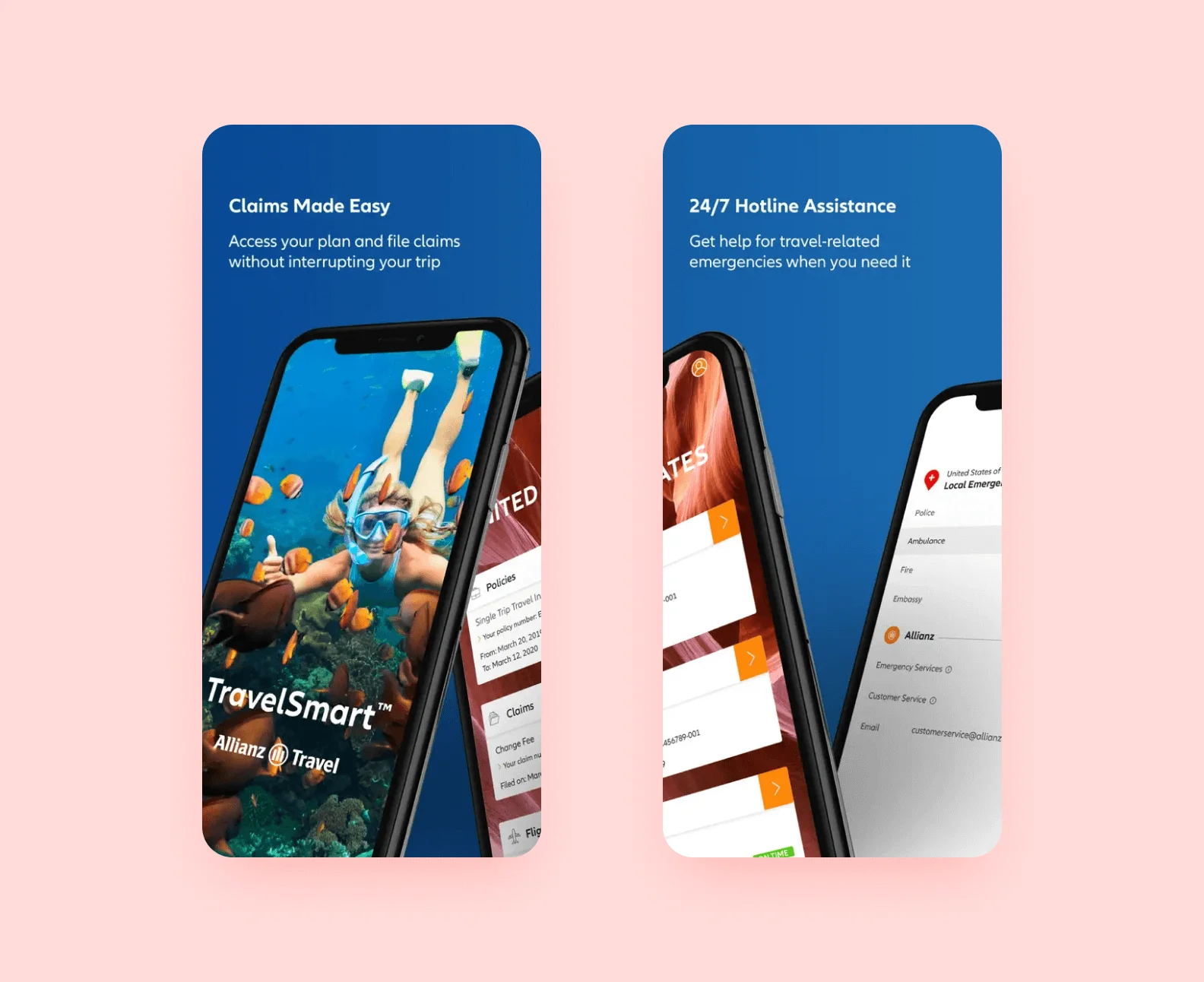 TravelSmart app screens