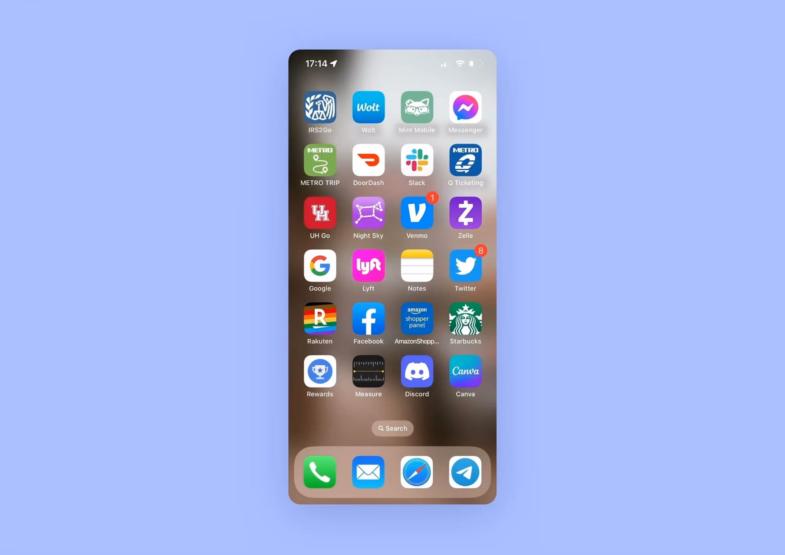 A screenshot of a home screen with icons of 30 different mobile apps