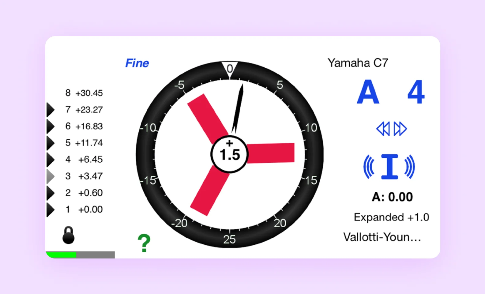 Verituner app screenshot