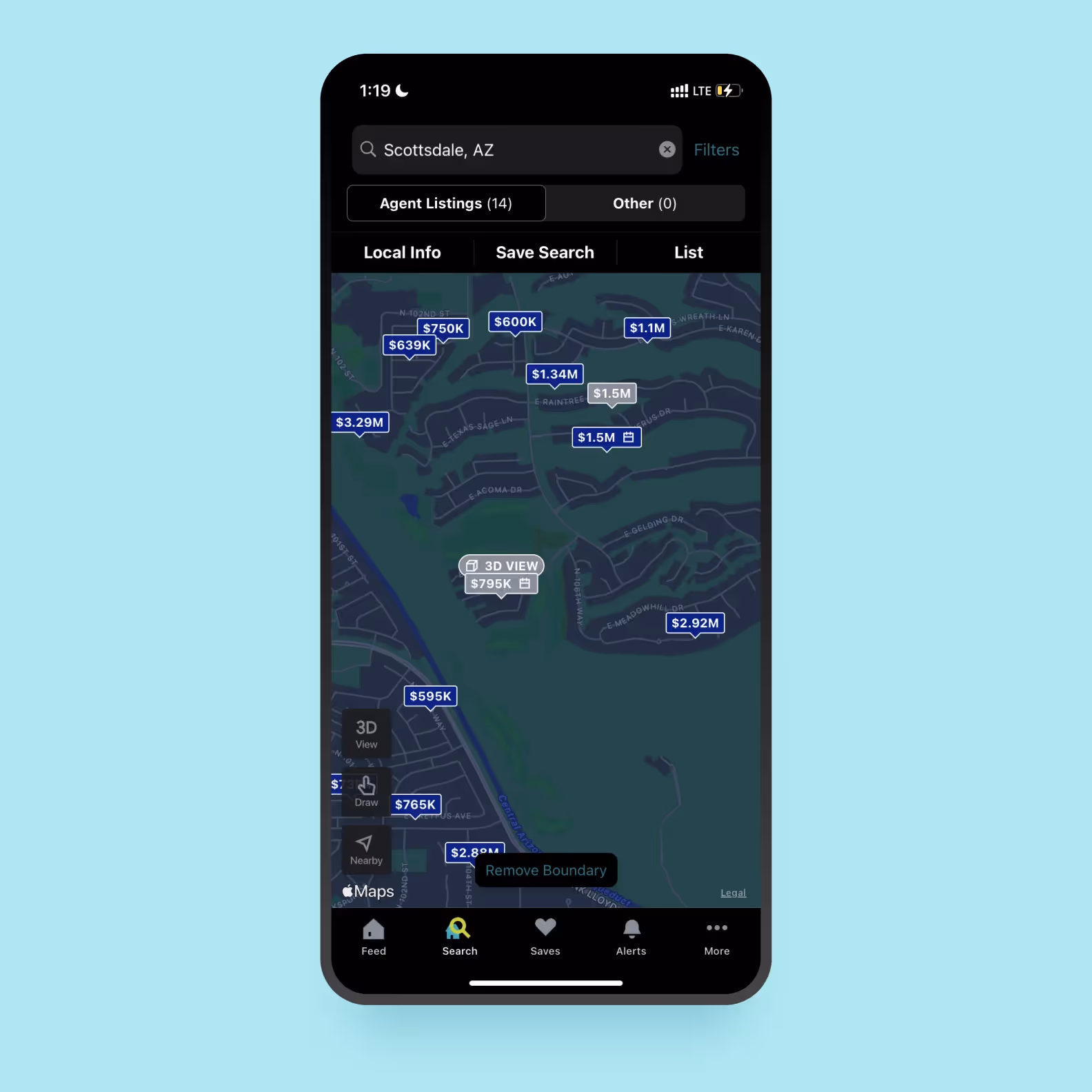 Trulia app map screenshot