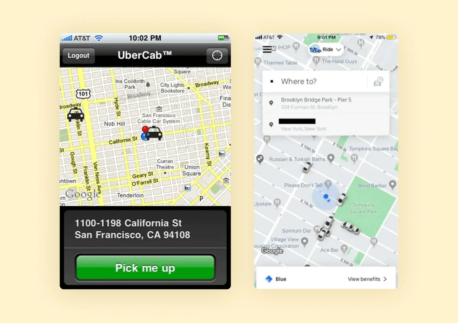 The early version of Uber