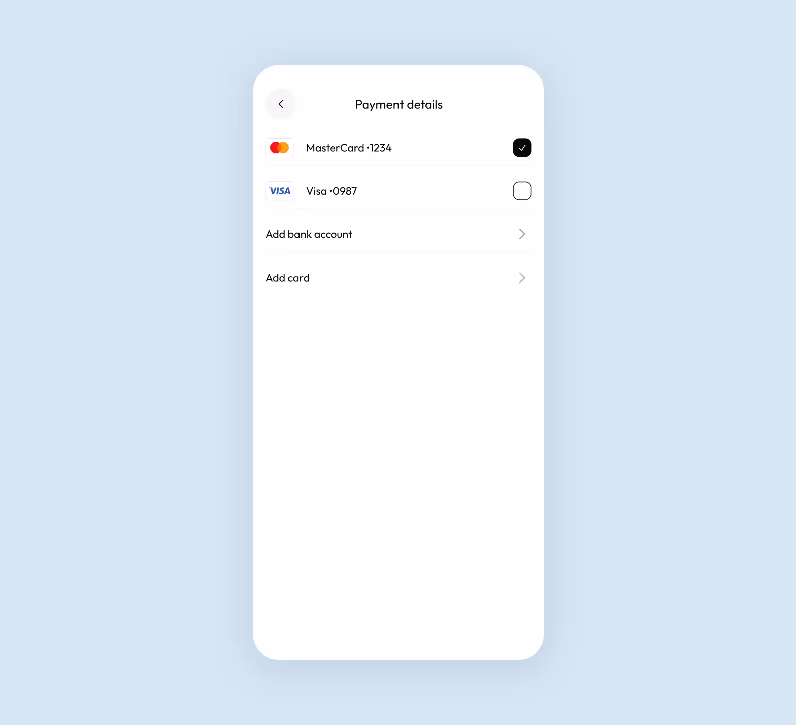  the screen from the Budss app