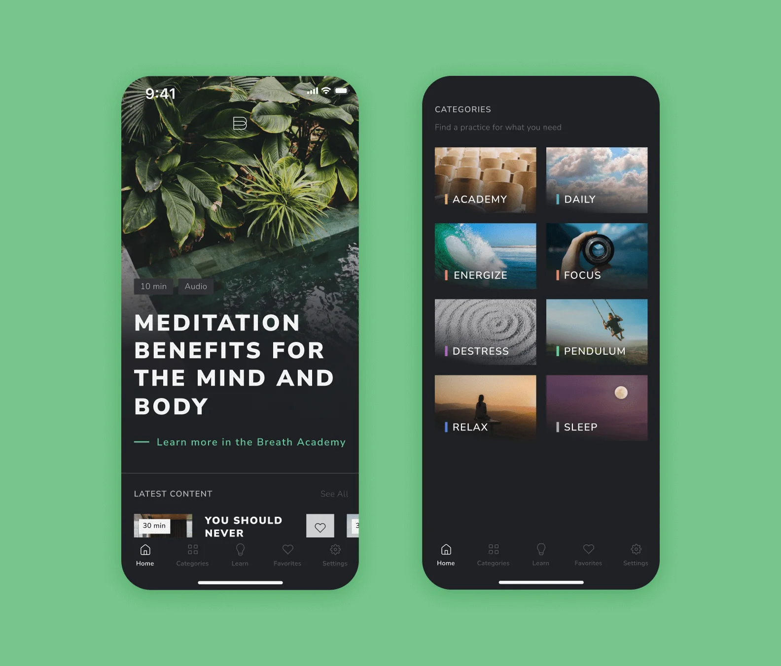 Add meditations to a music streaming app