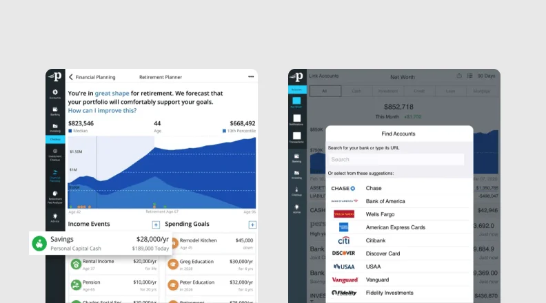 Track your net worth and plan your retirement