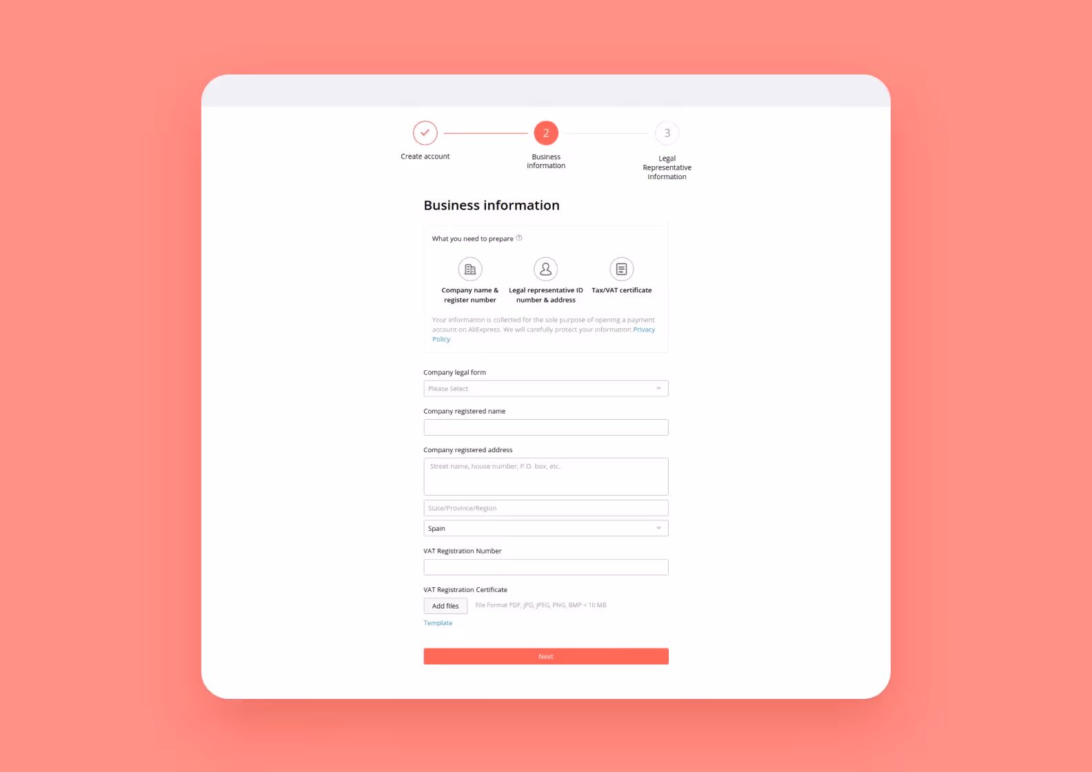 Aliexpress seller profile page