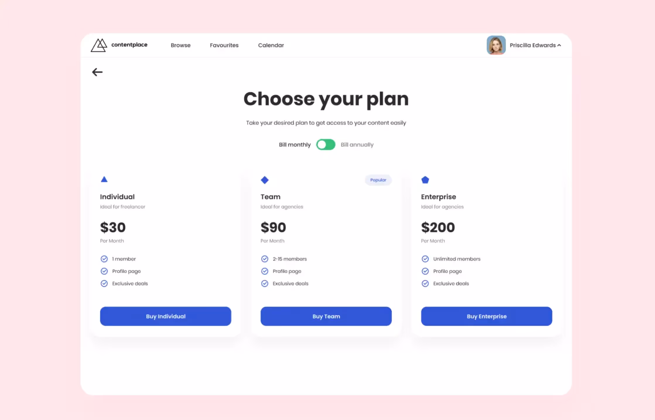 Contentplace app, developed by Purrweb