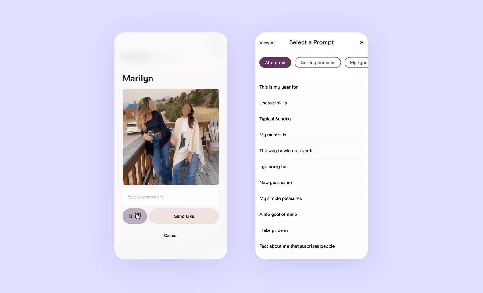 UX/UI design in Hinge