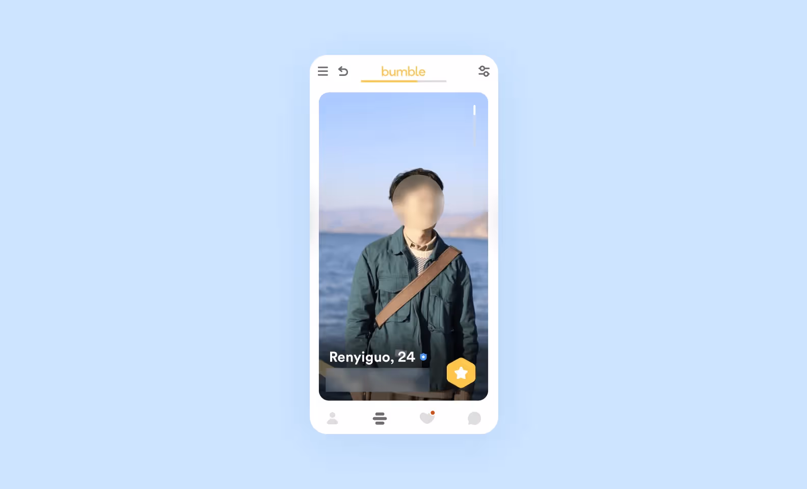 User profile in Bumble