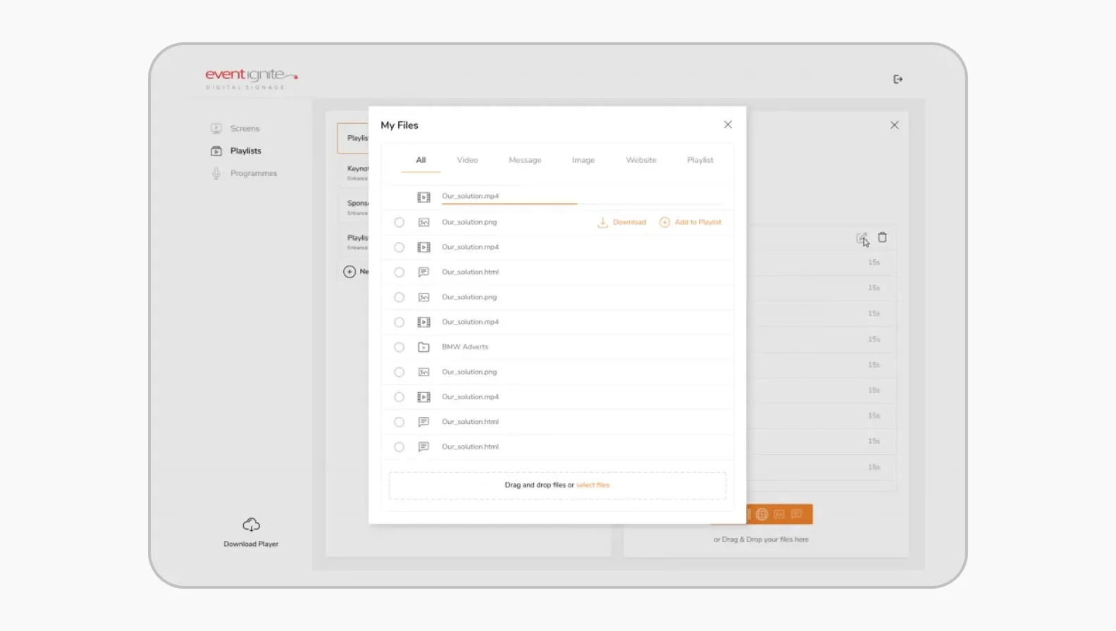 Eventignite: the administrator’s panel