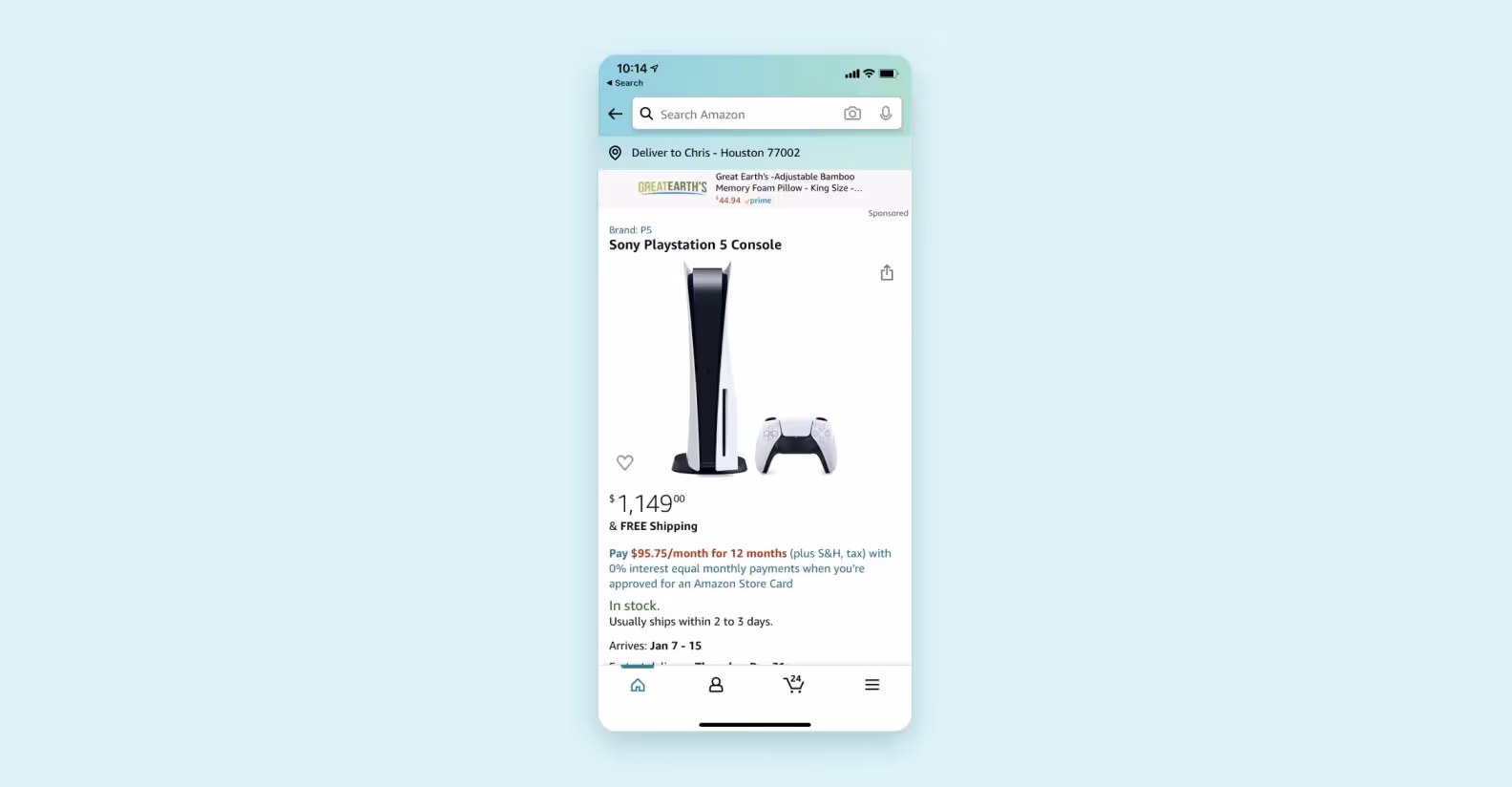 Amazon app screenshot