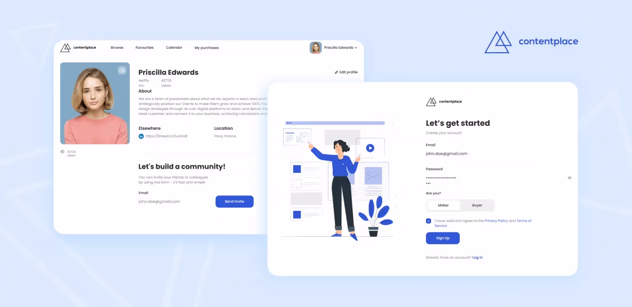 Contentplace screenshot