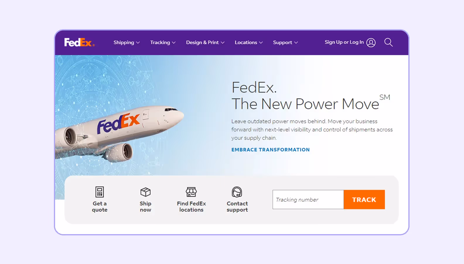 fedex main page