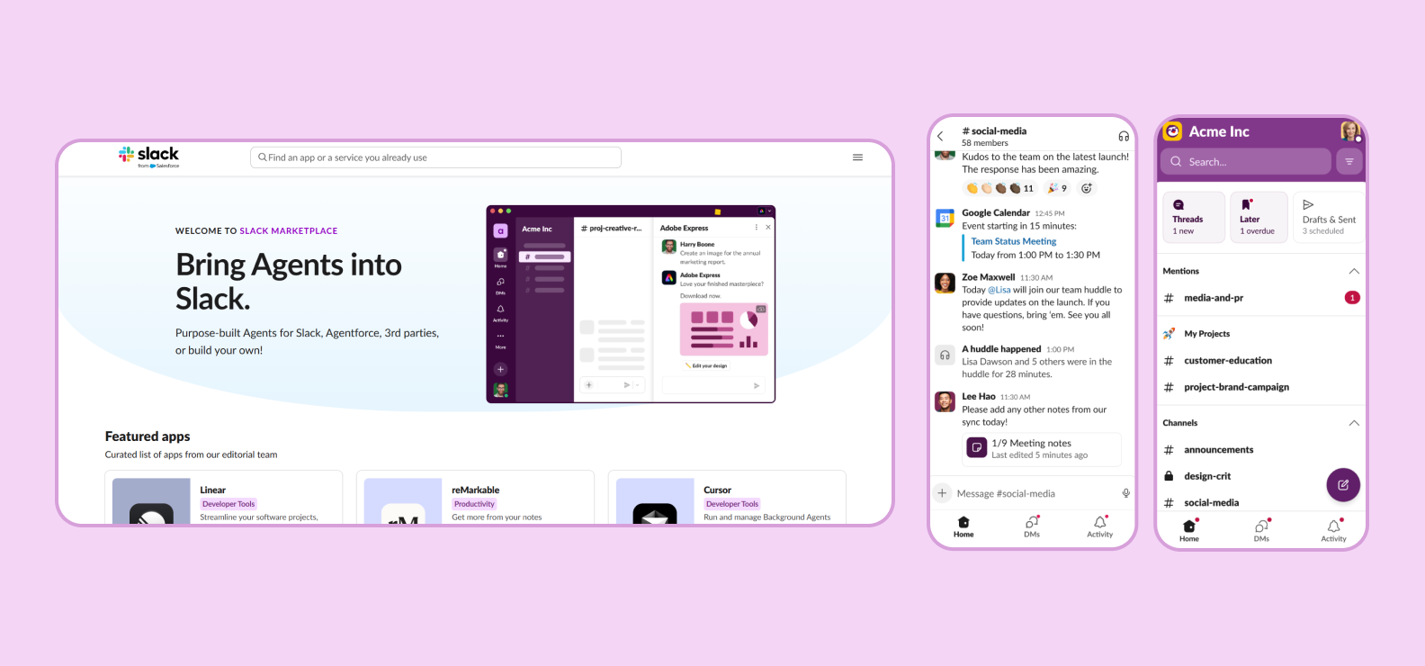 Slack website and application