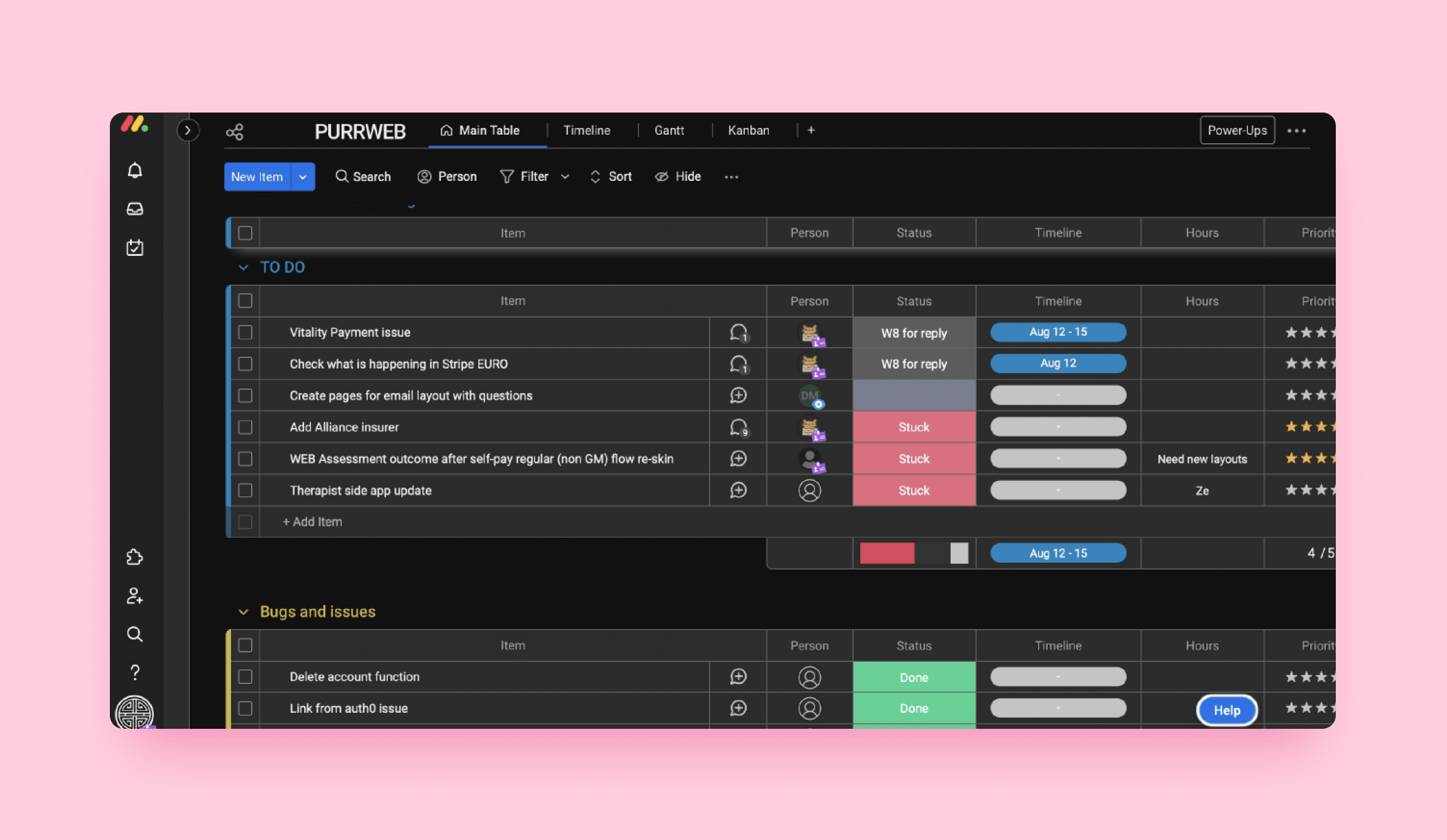 Доска в таск-трекере