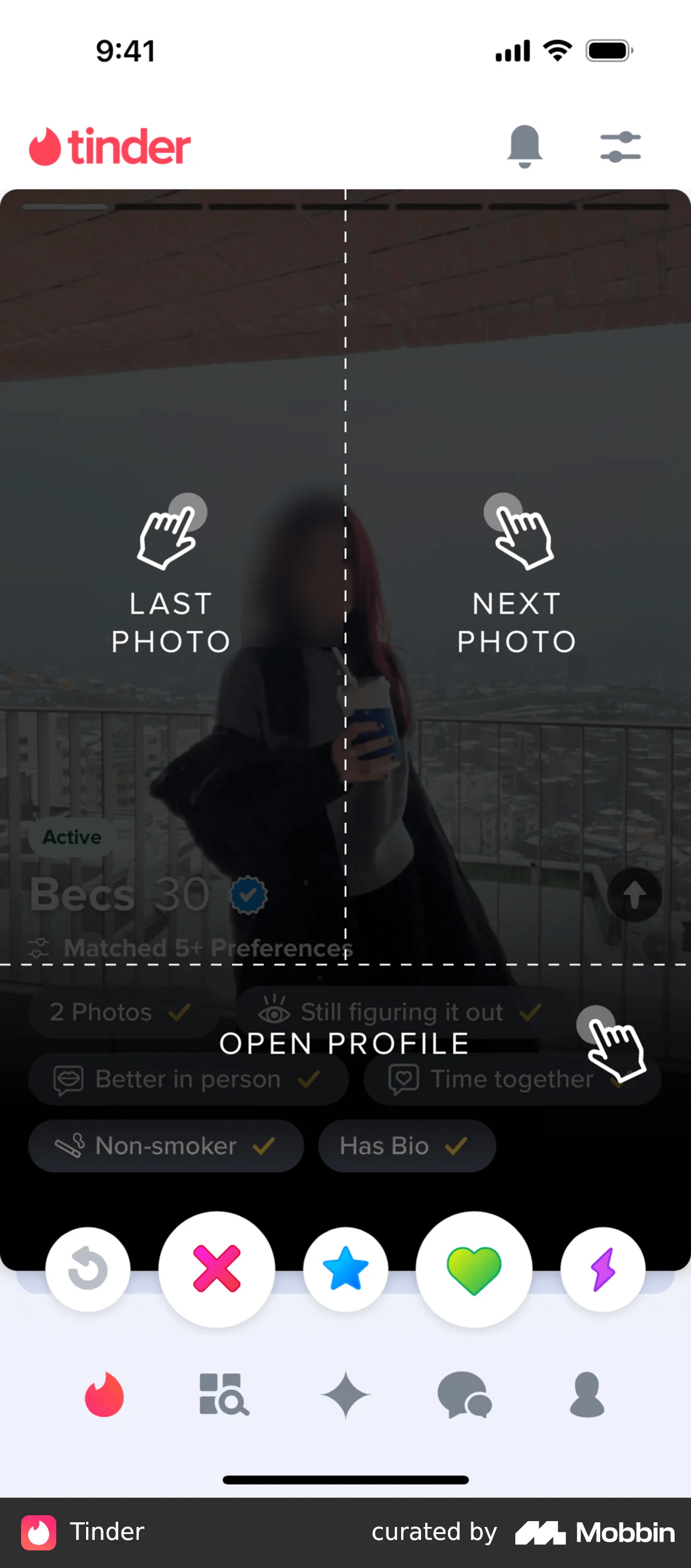 онбординг Тиндера