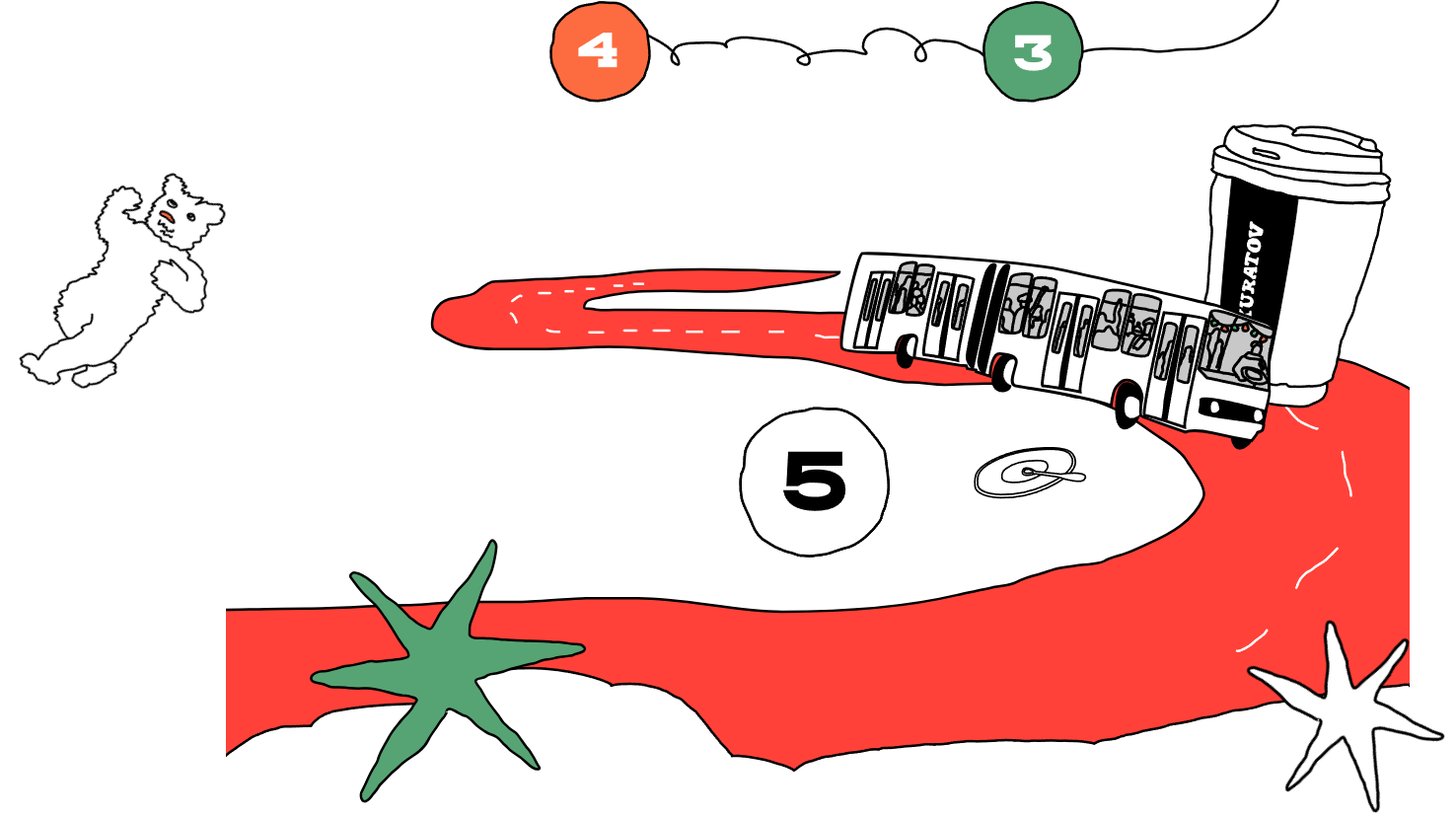 Дни продолжают неумолимо бежать, пока движется наш автобус-гармошка