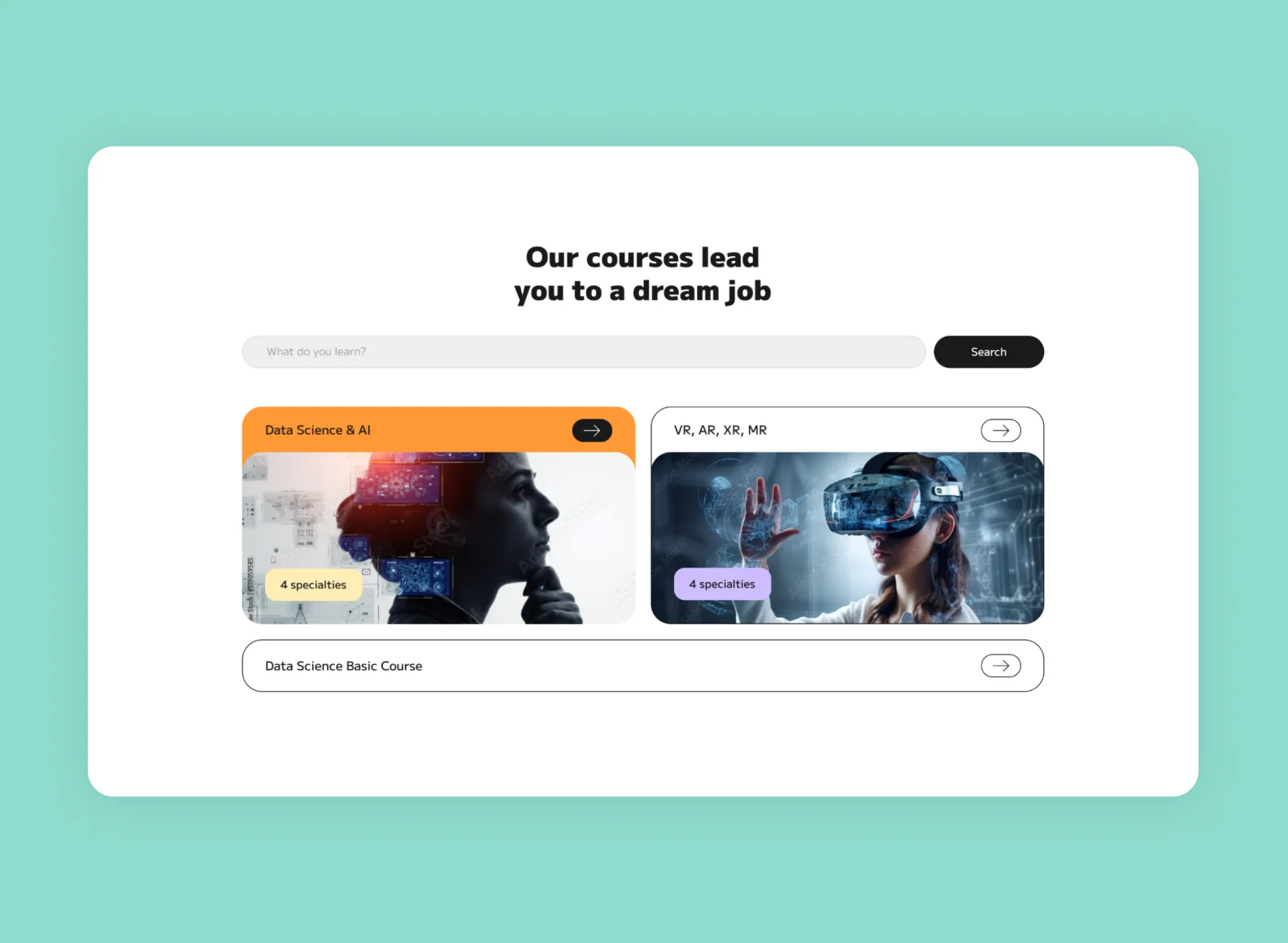 The landing page for promoting the Zeroney platform