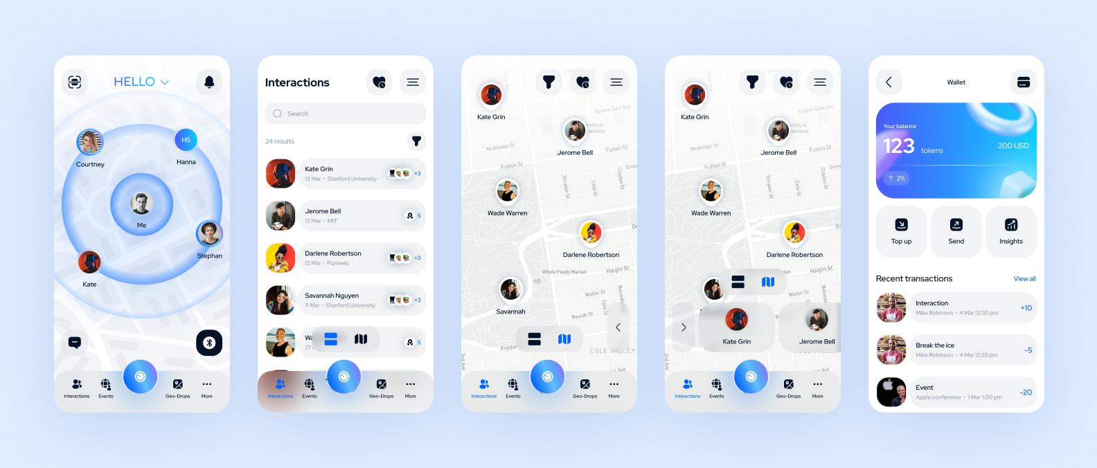 Blue Social app concept