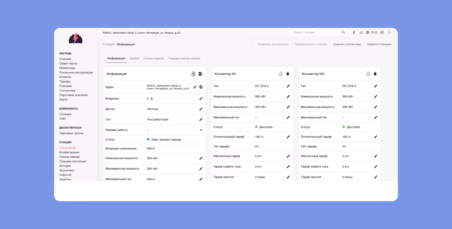 Одна из страниц веб-панели ThunderSoft до редизайна