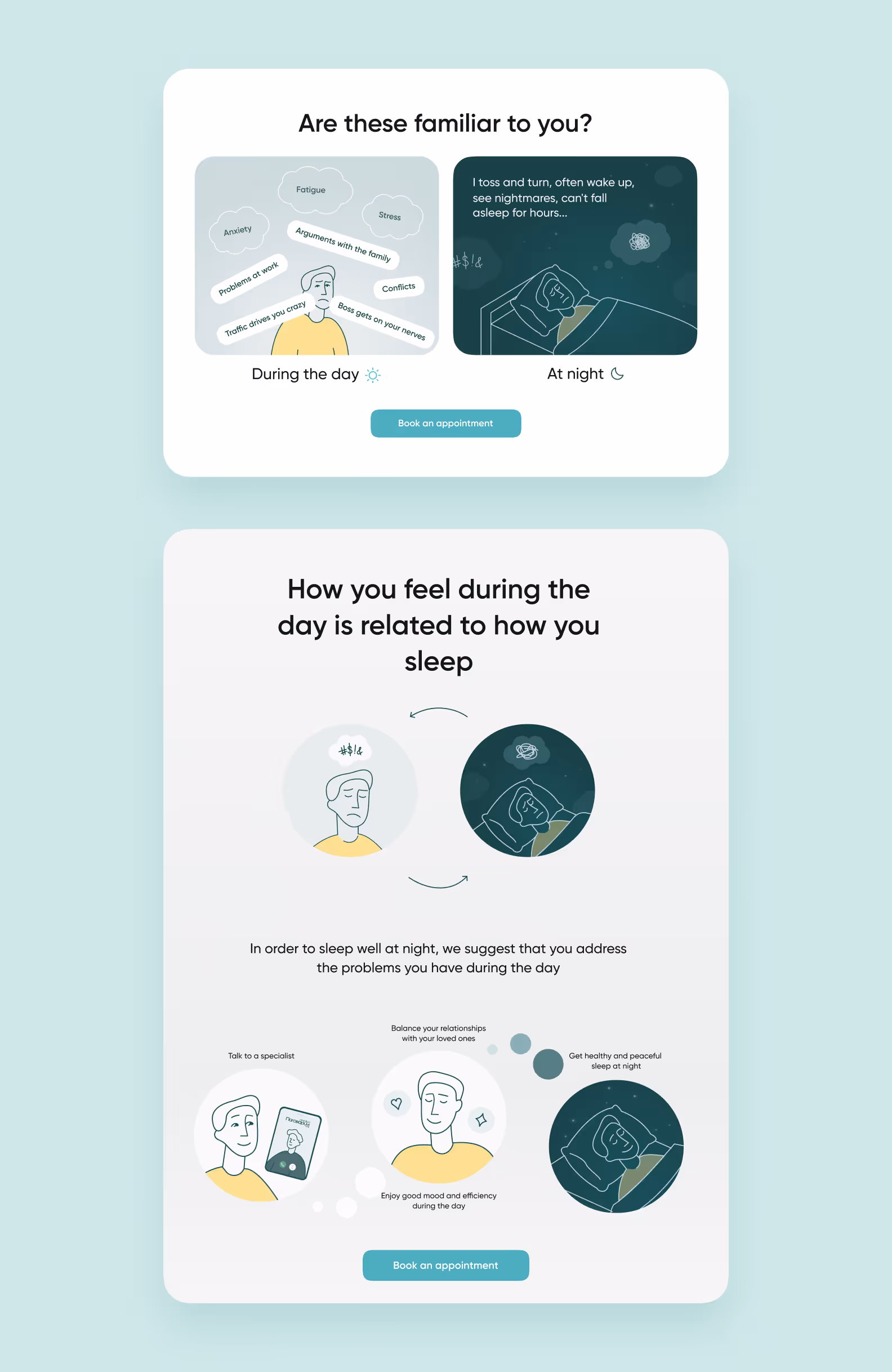 The landing page for Talk to Me and the partner