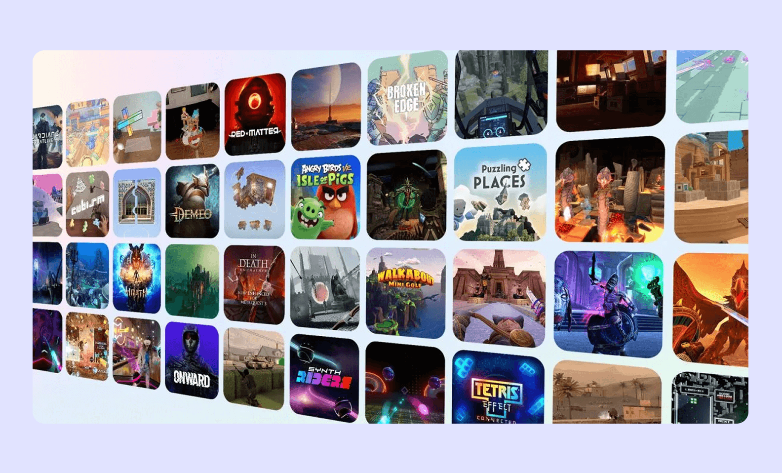 A catalog of games and apps for Meta VR Quest