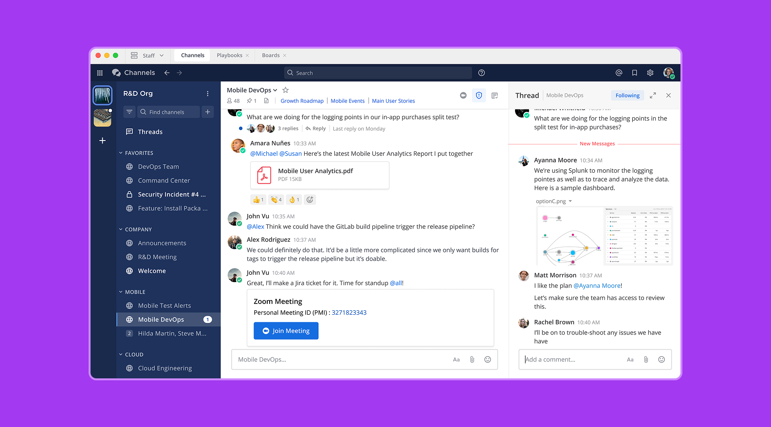 чаты в Mattermost