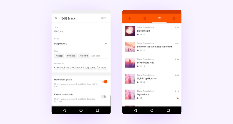 приложения на react native — soundcloud pulse