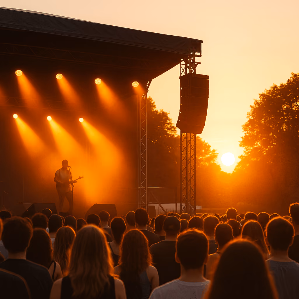 Open-Air-Event-Technik bei Wind und Wetter – wetterfeste Bühnentechnik von photon