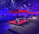 Glaskabinen für den Livstream für Twitch für Gamer, die Live Computerspiele streamen.