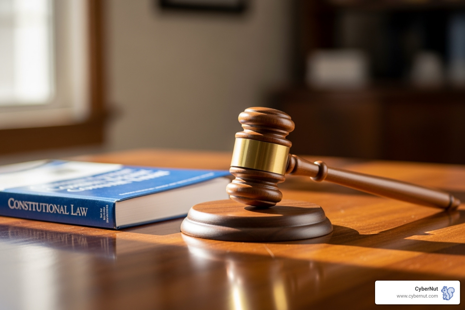 Gavel next to a school textbook - All About Education Code § 49073.1: How California Regulates Student Records Sharing