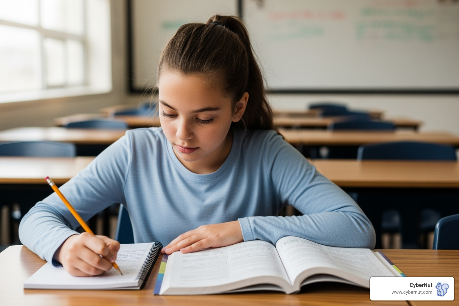 Student focused in classroom without phone - Acceptable Use Policies in Virginia Schools: What You Need to Know in 2025