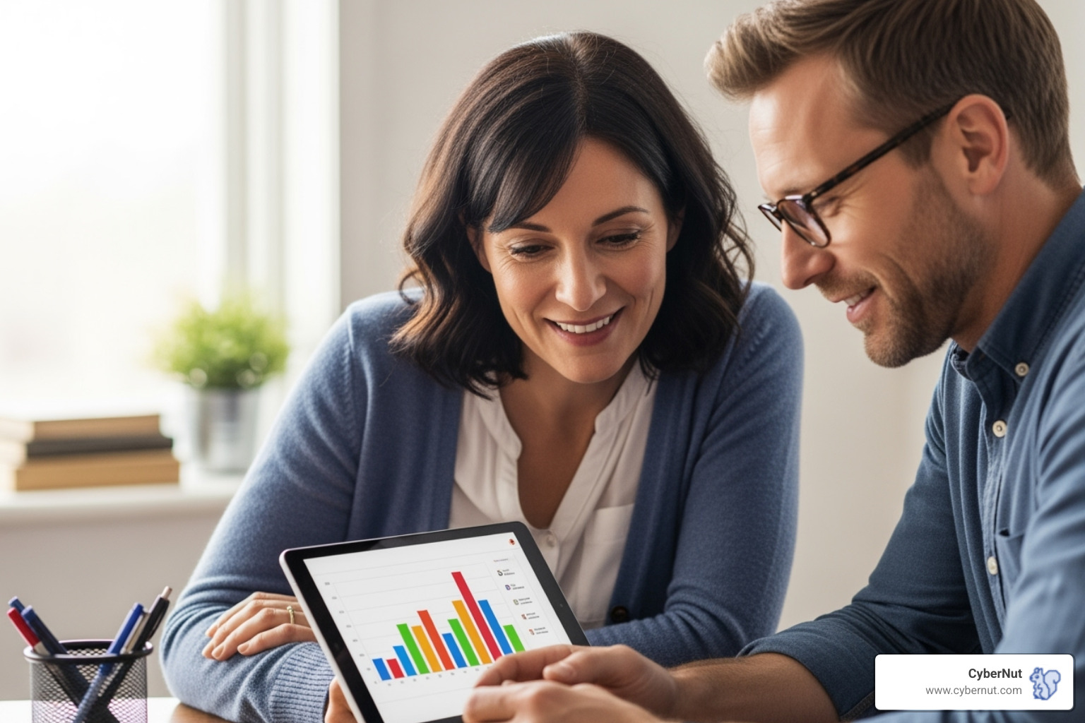 parent and teacher looking at a tablet together - Understanding Ohio Revised Code § 1347: Protecting Student Data parent and teacher looking at a tablet together - Understanding Ohio Revised Code § 1347: Protecting Student Data