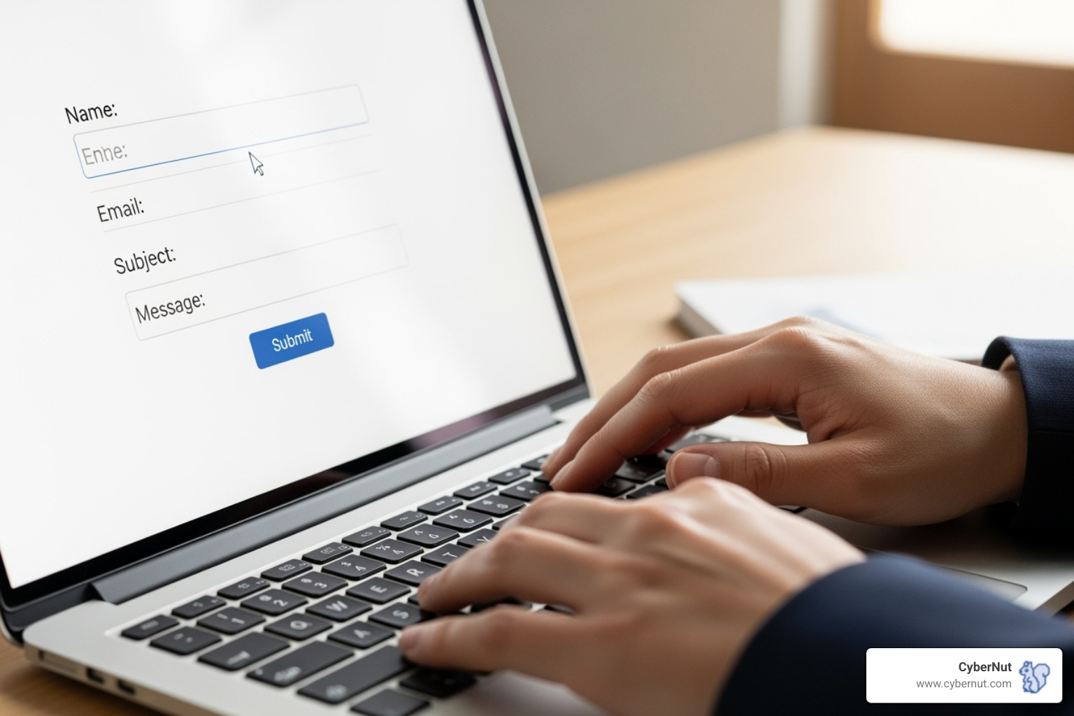 Person filling out an online form on a computer, representing an Open Records Request - Oklahoma Open Records Act (as it applies to student data) Person filling out an online form on a computer, representing an Open Records Request - Oklahoma Open Records Act (as it applies to student data)