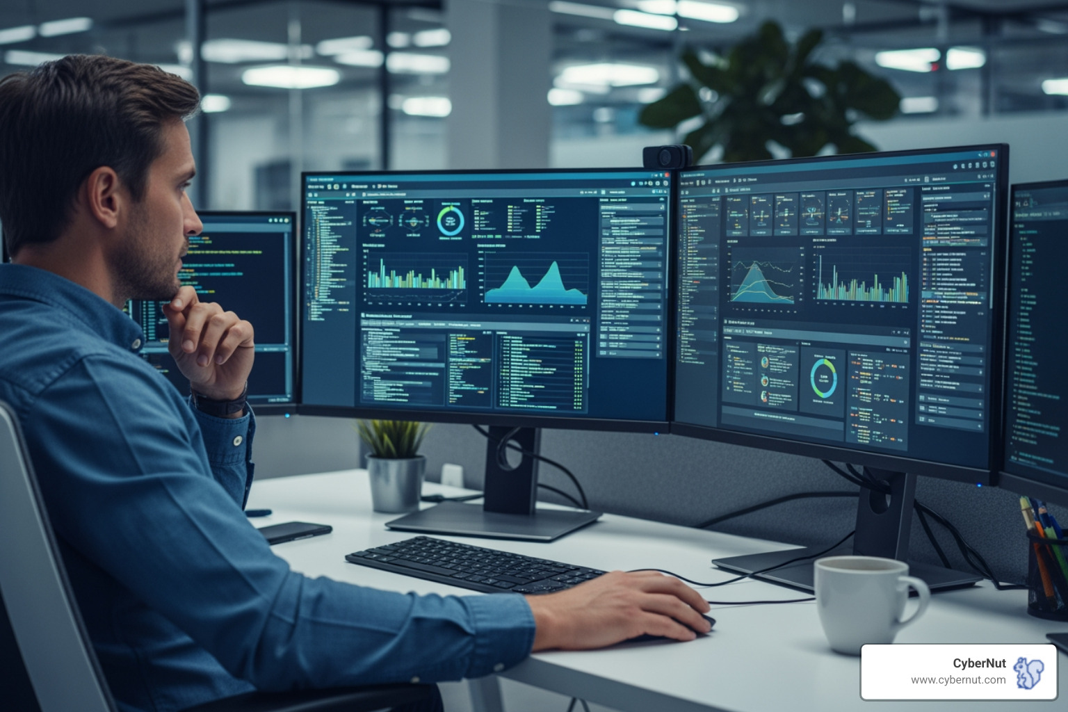 School IT administrator working on a network security dashboard - All About Act 3 of 2023: New Cybersecurity Requirements for Pennsylvania Schools