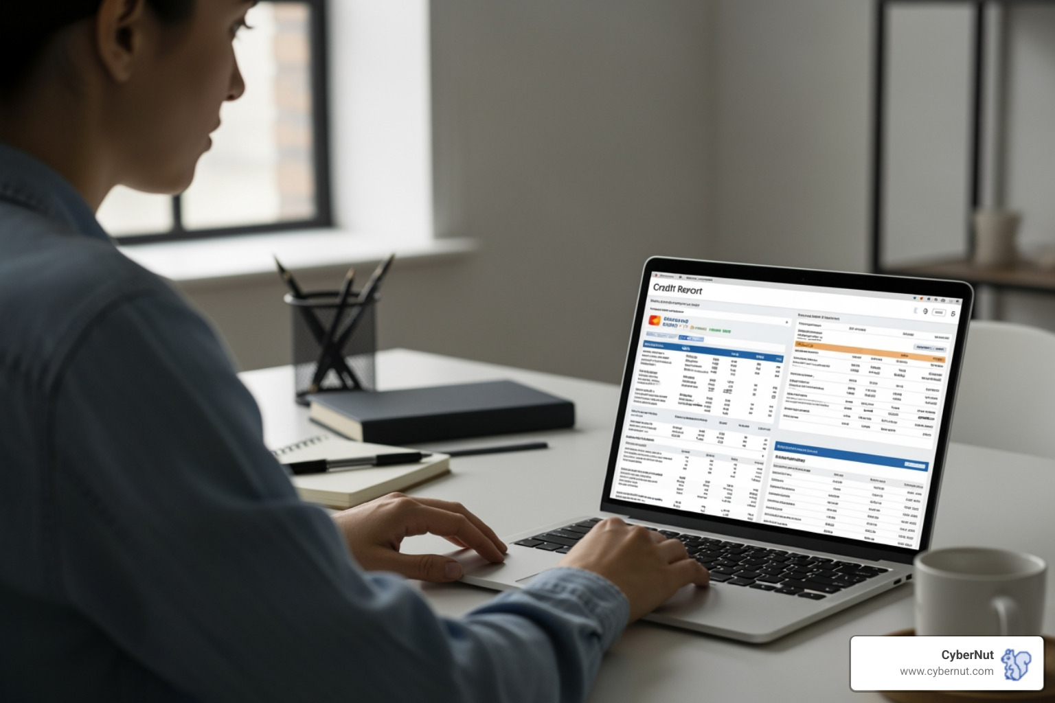 Person reviewing a credit report on a laptop - What to Know About Pennsylvania’s Data Breach Notification Law