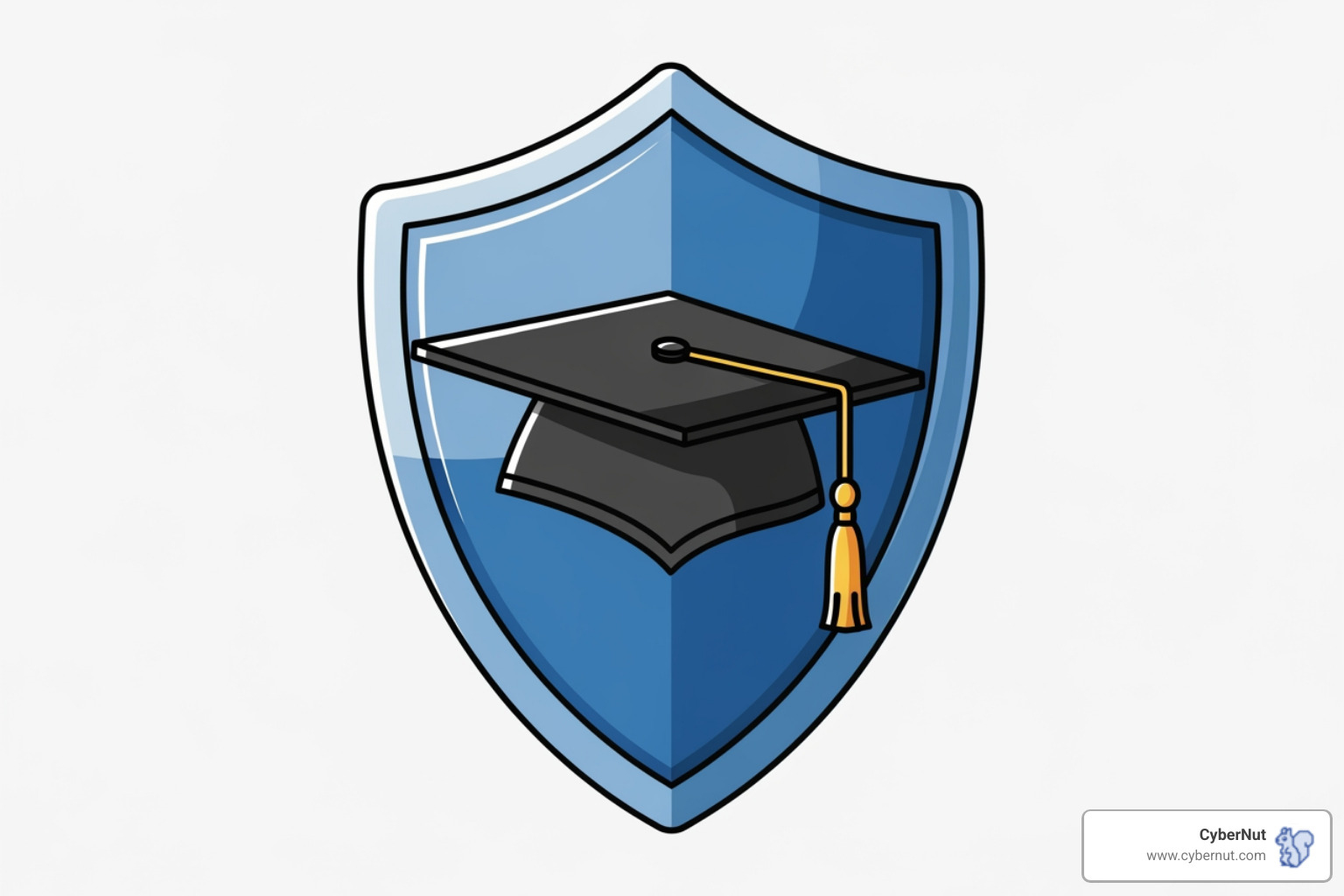 shield icon protecting a graduation cap - All About South Carolina's Student Identity Fraud Act