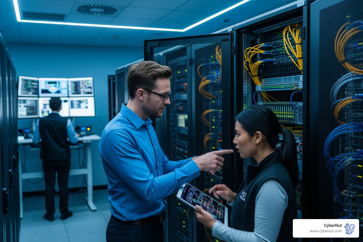 IT professionals collaborating in a server room - What to Know About SC's Data Breach Notification Rules for Schools