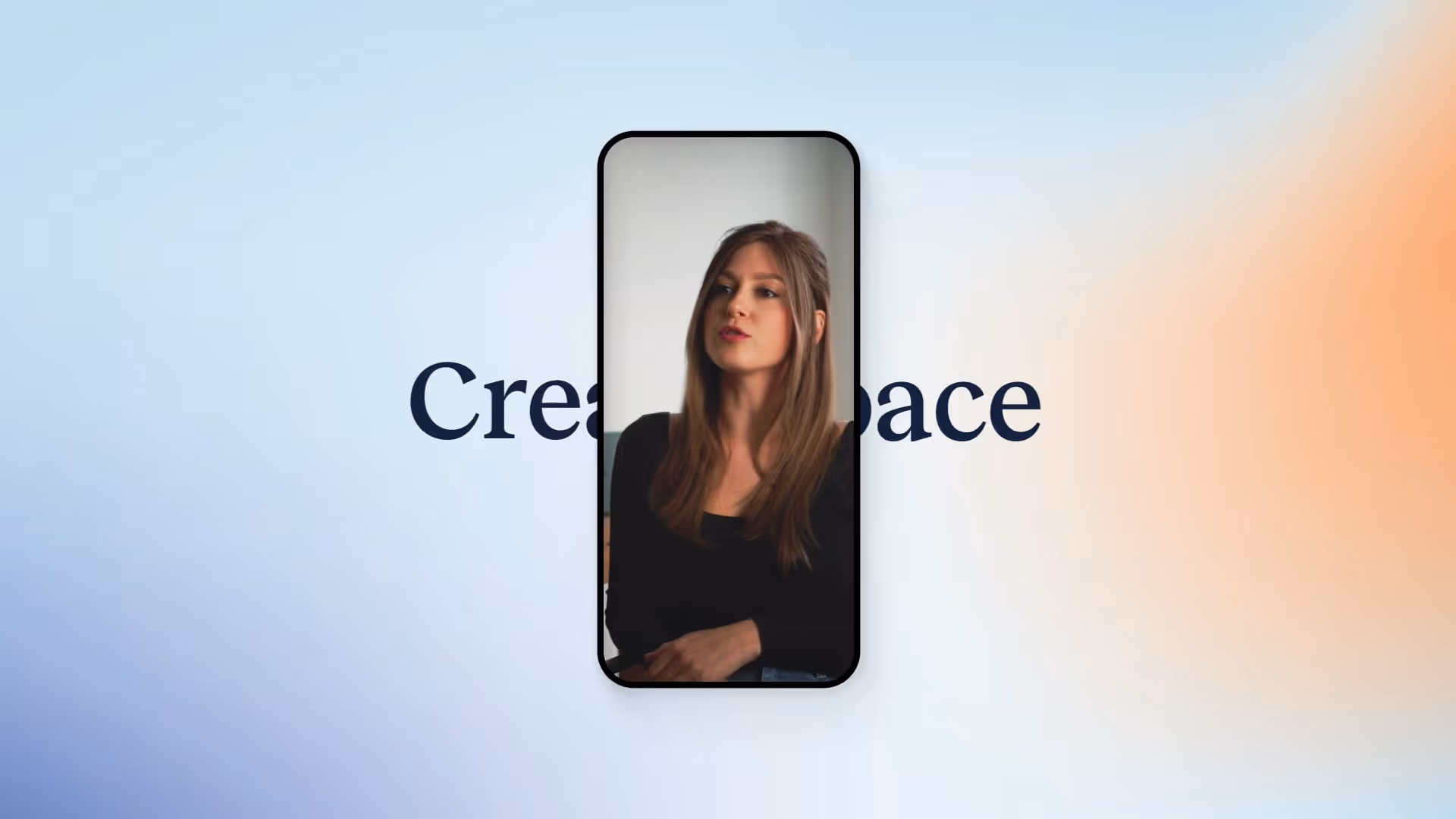 Titelbild Animation 3: Eine Frau mit langen braunen Haaren wird auf einem Smartphone Display abgebildet